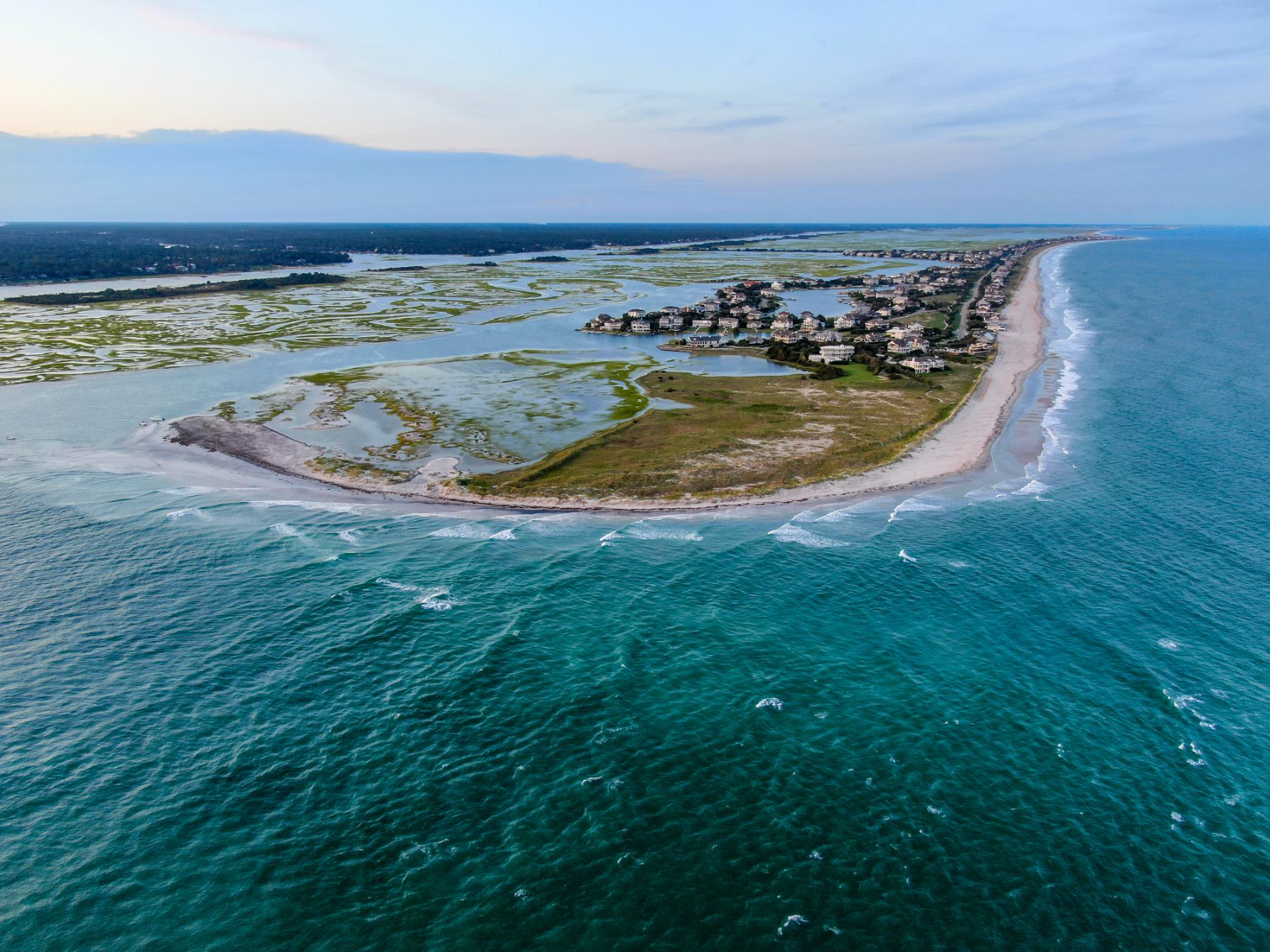 Figure Eight Island and Mason Inlet from the air